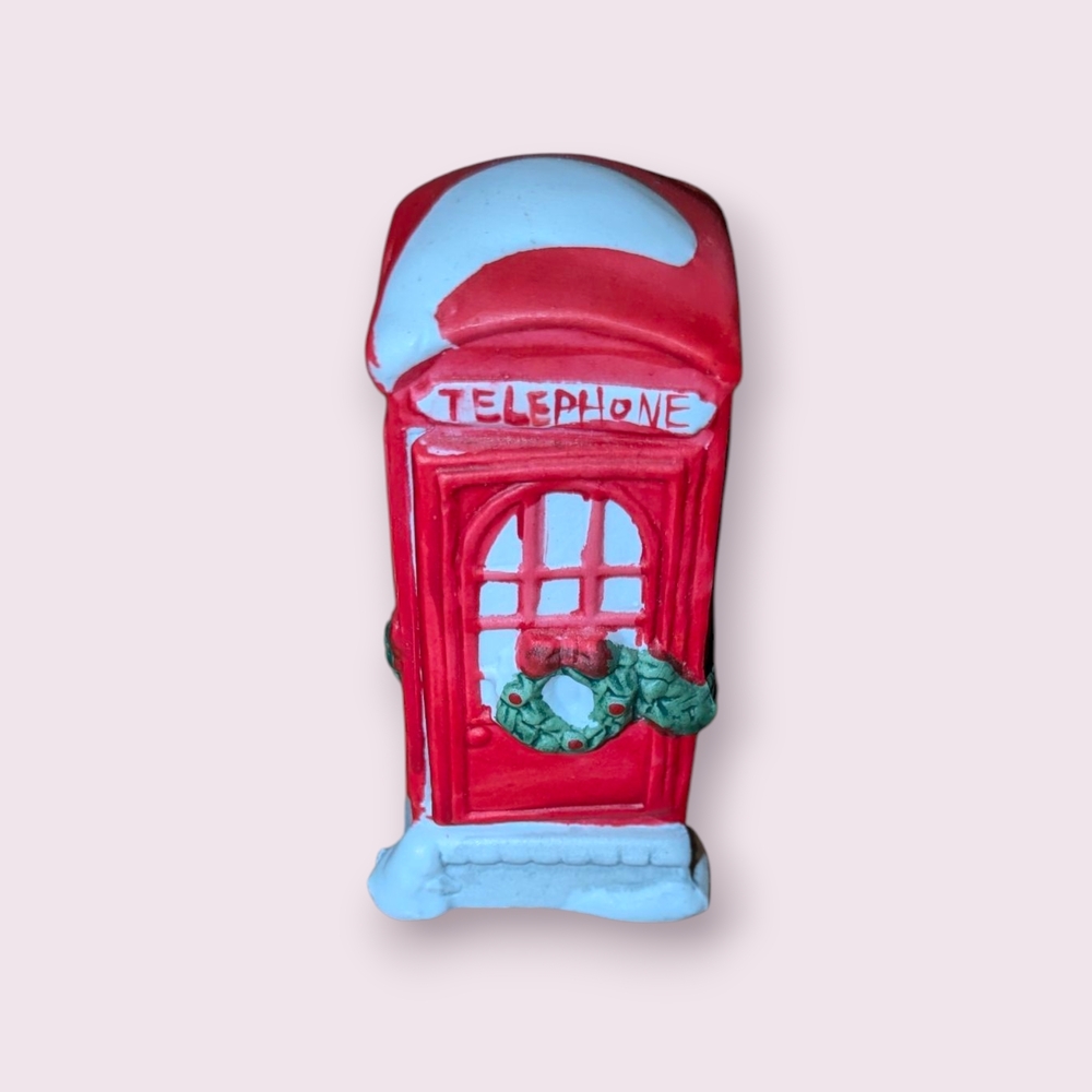 SOLD. VTG-DICKENSVILLE COLLECTABLES Phone Booth-Red - Picture 1 of 5